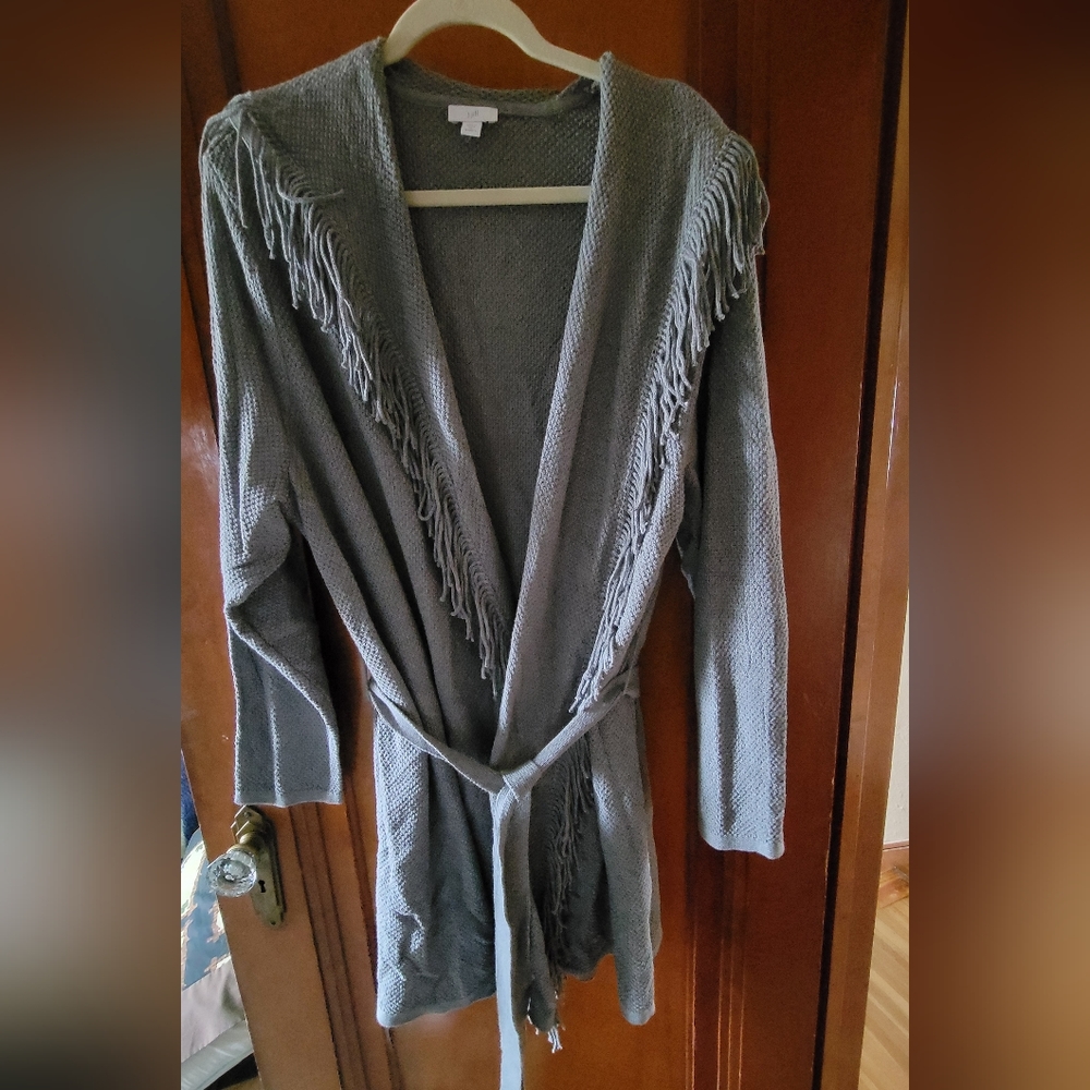 Plus sized tie waist sweater
